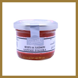 Œufs de Saumon Sauvage d'Alaska : 100 gr